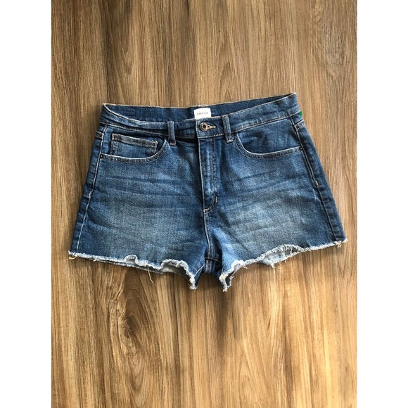 Sneak Peek High Rise Cut Off Jean Shorts - Picture 1 of 5